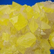 Sulphur  on Aragonite