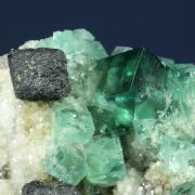 Fluorite with Galena on Quartz