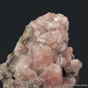 Pink Fluorapophyllite-(K) on Calcite