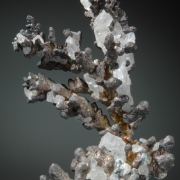Silver - branching crystals with Calcite