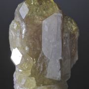 Vesuvianite - green tips with pink core