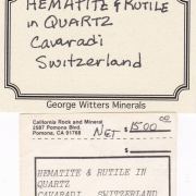 Hematite & Rutile in Quartz