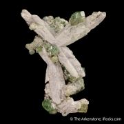 Quartz with Andradite var. Demantoid (Garnet)