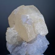 Witherite on Fluorite