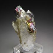 iridescent ARSENOPYRITE, QUARTZ