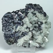 Galena with Quartz and Pyrite