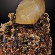 Calcite with Sphalerite (ruby jack), and Dolomite, Pyrite etc.