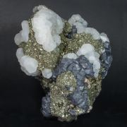 Pyrite after Pyrrhotite with Galena, Calcite, Quartz and Dolomite