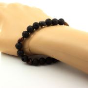 Pietersite from USA + Lava Bracelet 8 mm Beads.