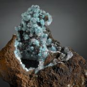 Rosasite and Calcite with Hemimorphite