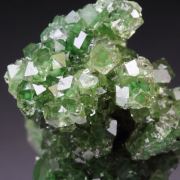gem GARNET var. GROSSULAR with GREEN CHROMIAN PHANTOMS, CHROMITE