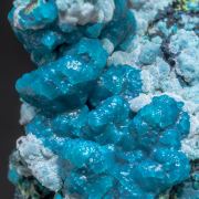 Chrysocolla on Quartz (variety smoky)