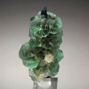 FLUORITE, TOURMALINE var. SCHORL