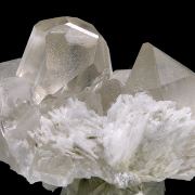 Topaz, quartz, albite