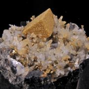 Siderite pseudo after Calcite with  Galena, Quartz