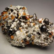 gem GARNET var. SPESSARTINE, QUARTZ var. SMOKY