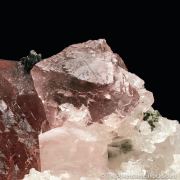 Pink Fluorite with Calcite, Clinochlore and Prehnite