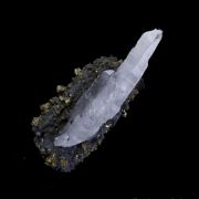 Boulangerite ps. Bournonite, with Chalcopyrite and Quartz