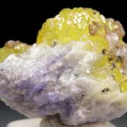 Chabazite on Prehnite on Tanzanite