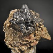 Pyrargyrite  (ruby Silver) on Calcite