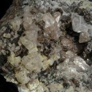 Copper in Calcite with Epidote, Microcline and Pumpellyite