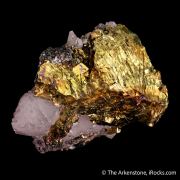 Chalcopyrite on Quartz
