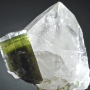 Elbaite - multi-color Tourmaline on Quartz