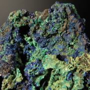 Azurite with minor Malachite
