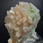 Prehnite crystals on Diopside