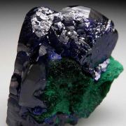 Azurite with Malachite