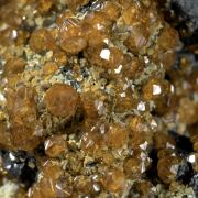 Spessartine with Helvite crystals