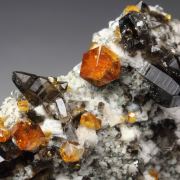gem GARNET var. SPESSARTINE, QUARTZ var. SMOKY