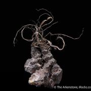 Silver (wire) on Acanthite