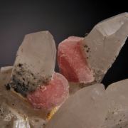 Rhodochrosite on Quartz with Sphalerite etc