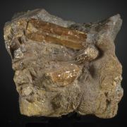 Topaz (Imperial) on matrix, rare red fluorescent