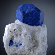 Lazurite -well formed crystal on Marble