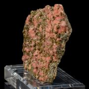 Japanese Rhodochrosite on Pyrite