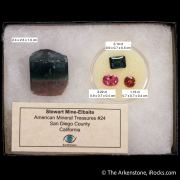 Elbaite Tourmaline (Rough & Cut set)