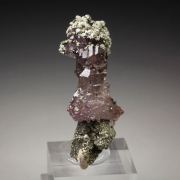 scepter QUARTZ var. AMETHYST with RUTILE inclusions, PYRITE