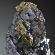Galena- skeletal and chain growths with Sphalerite, Chalcopyrite and Quartz