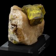 Large Sulphur Crystals on Aragonite