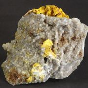 Smithsonite after Dolomite on Quartz