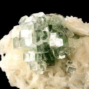 Fluorapophyllite on Stilbite