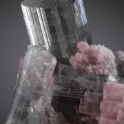 Elbaite with Lepidolite - multi color crystals