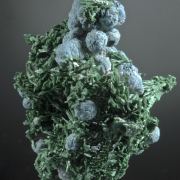 Shattuckite balls on Malachite crystals - NEW