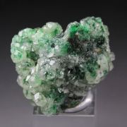 GARNET var. GROSSULAR with GREEN CHROMIAN PHANTOMS, CHROMITE