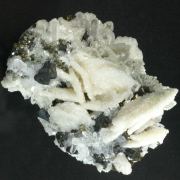 Quartz pseudo after Barite with Chalcocite