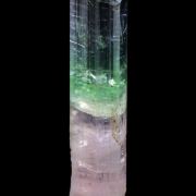 Elbaite Tourmaline with Achroite top