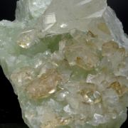 Datolite on Prehnite with Calcite