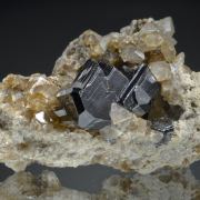 Rutile on Quartz - Very fine crystals